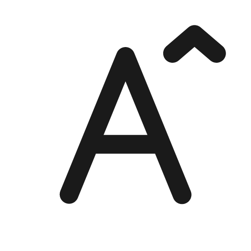 Font increase 20 filled icon, filled style, from Fluent UI System Icons