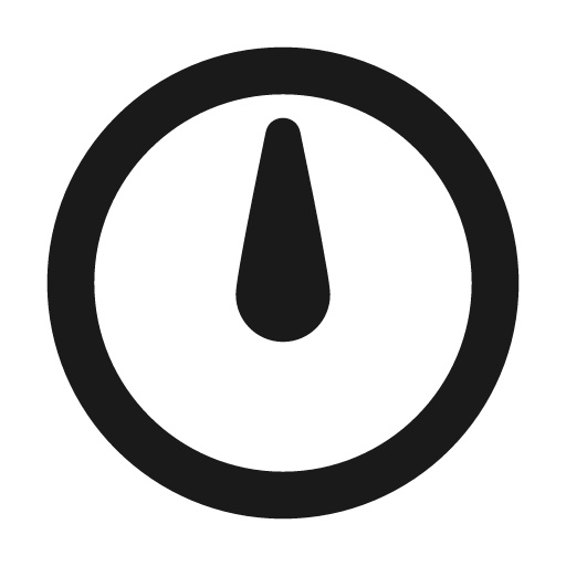 Gauge rotate 0 24 filled icon, filled style, from Fluent UI System Icons
