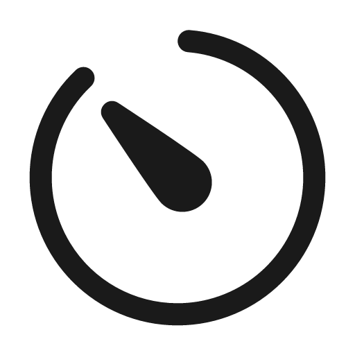 Gauge rotate 315 24 regular icon, solid style, from Fluent UI System Icons