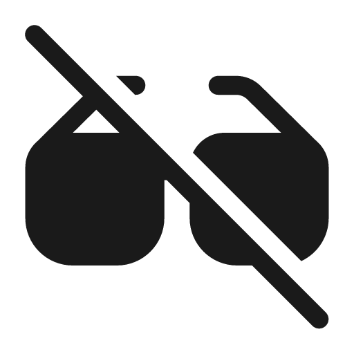 Glasses off 28 filled icon, filled style, from Fluent UI System Icons