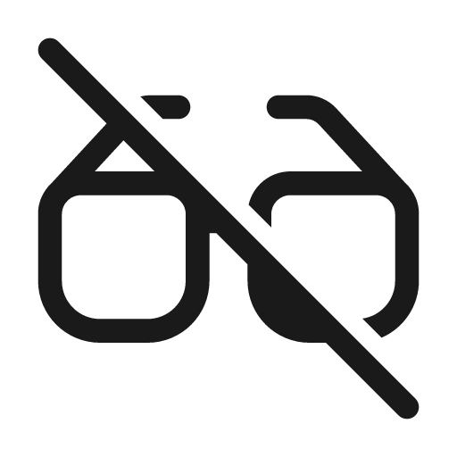 Glasses off 48 regular icon, solid style, from Fluent UI System Icons