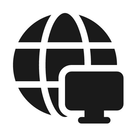Globe desktop 20 filled icon, filled style, from Fluent UI System Icons