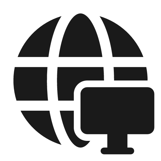 Globe desktop 24 filled icon, filled style, from Fluent UI System Icons