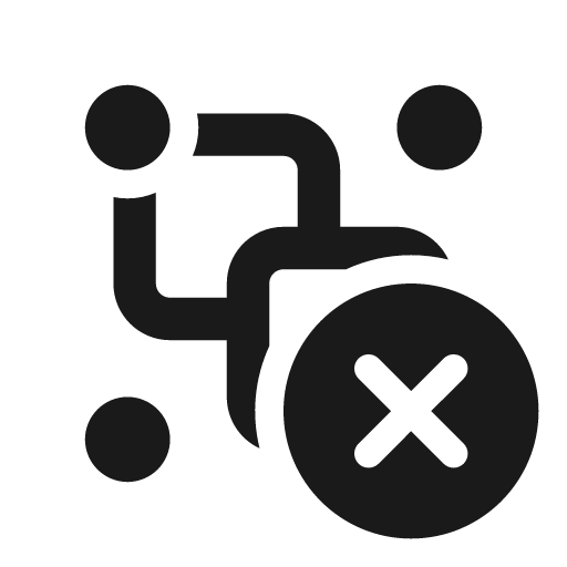 Group dismiss 20 filled icon, filled style, from Fluent UI System Icons