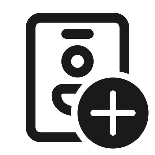Guest add 24 regular icon, solid style, from Fluent UI System Icons