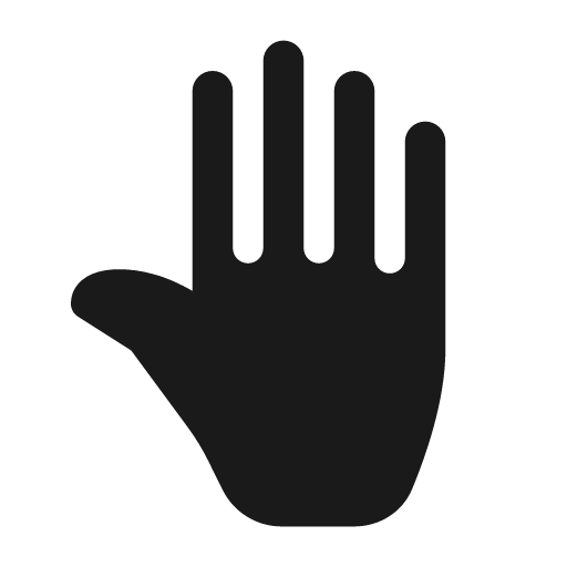 Hand left 28 filled icon, filled style, from Fluent UI System Icons