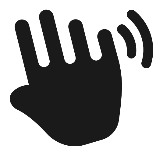 Hand wave 16 filled icon, filled style, from Fluent UI System Icons
