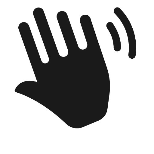 Hand wave 20 filled icon, filled style, from Fluent UI System Icons
