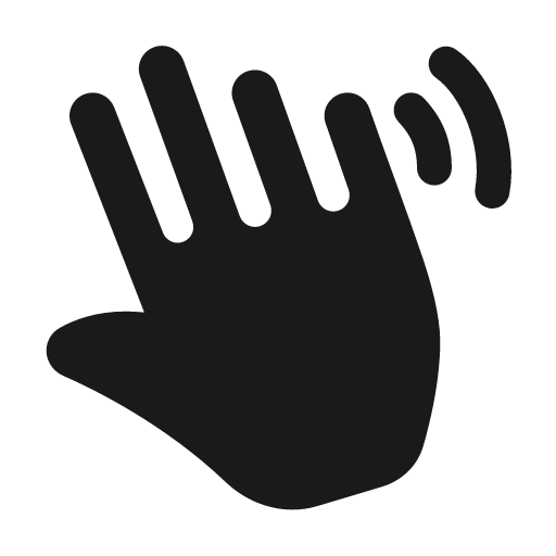 Hand wave 24 filled icon, filled style, from Fluent UI System Icons