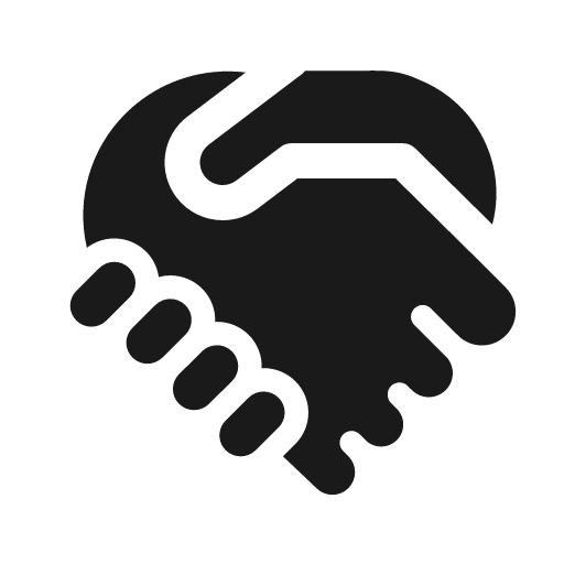 Handshake 24 filled icon, filled style, from Fluent UI System Icons