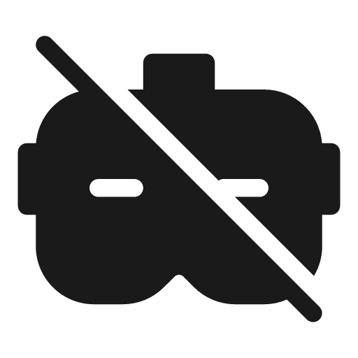 Headset vr off 20 filled icon, filled style, from Fluent UI System Icons