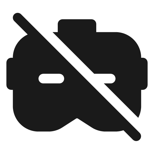 Headset vr off 24 filled icon, filled style, from Fluent UI System Icons
