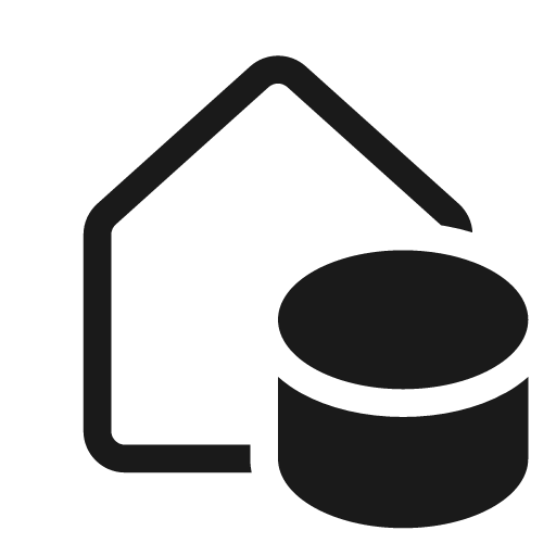 Home database 20 regular icon, solid style, from Fluent UI System Icons