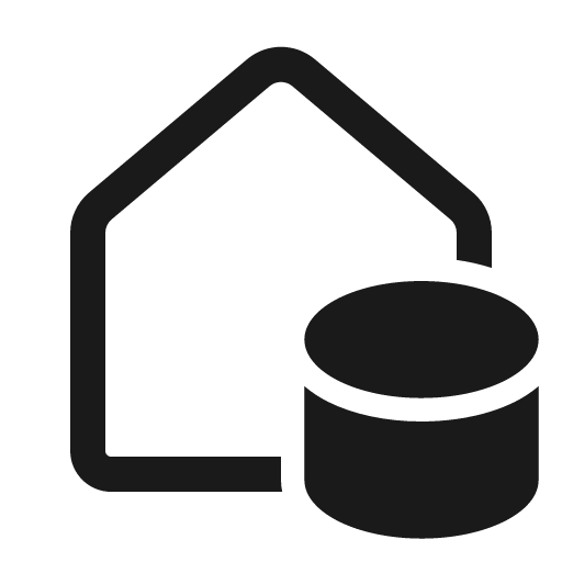 Home database 24 regular icon, solid style, from Fluent UI System Icons
