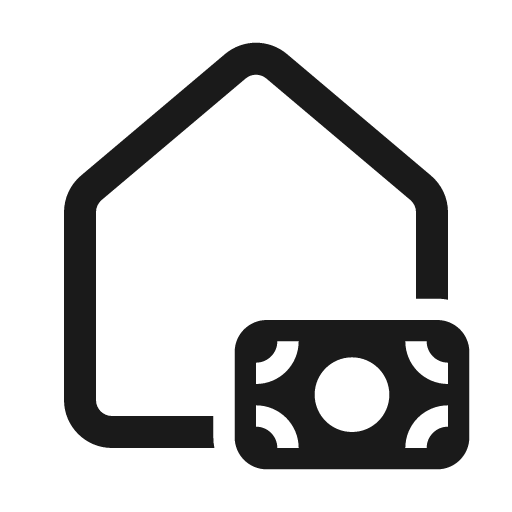 Home money 24 regular icon, solid style, from Fluent UI System Icons