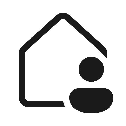 Home person 20 regular icon, solid style, from Fluent UI System Icons