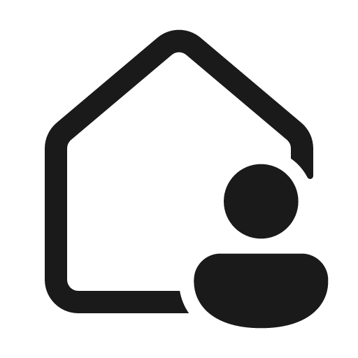 Home person 24 regular icon, solid style, from Fluent UI System Icons