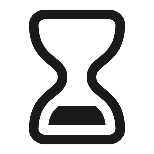 Hourglass one quarter 16 regular icon, solid style, from Fluent UI System Icons
