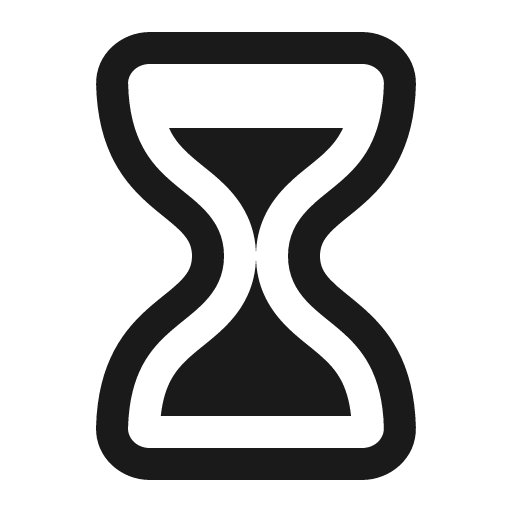 Hourglass three quarter 16 regular icon, solid style, from Fluent UI System Icons
