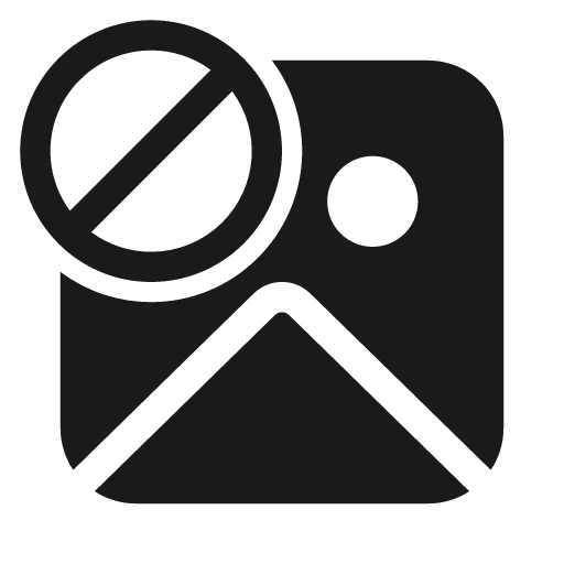 Image prohibited 28 filled icon, filled style, from Fluent UI System Icons