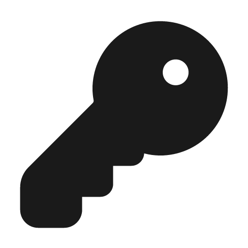 Key 24 filled icon, filled style, from Fluent UI System Icons