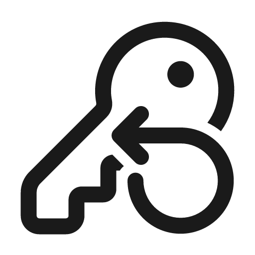 Key reset 24 regular icon, solid style, from Fluent UI System Icons