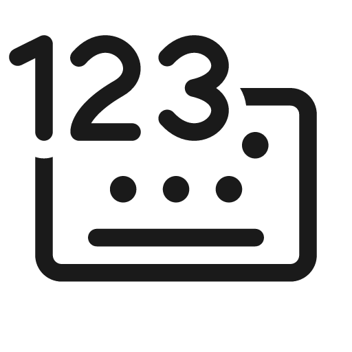 Keyboard 123 20 regular icon, solid style, from Fluent UI System Icons