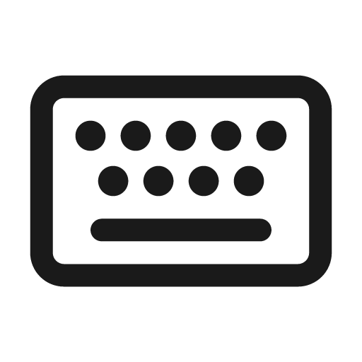 Keyboard 24 regular icon, solid style, from Fluent UI System Icons