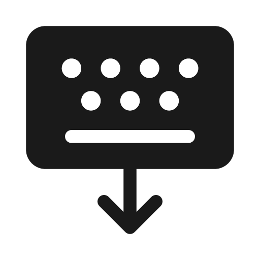 Keyboard dock 20 filled icon, filled style, from Fluent UI System Icons