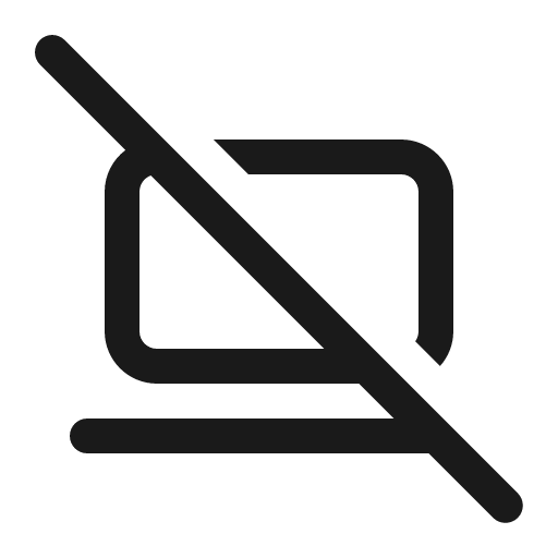 Laptop off 16 regular icon, solid style, from Fluent UI System Icons