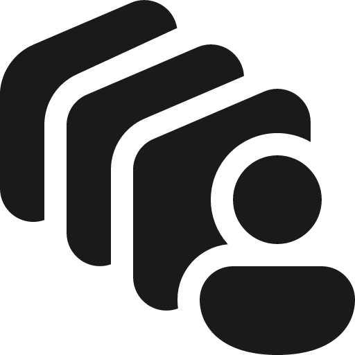 Layer diagonal person 16 filled icon, filled style, from Fluent UI System Icons