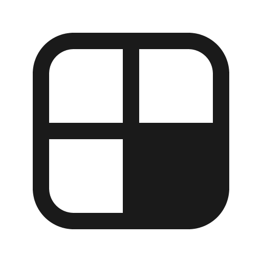Layout cell four focus bottom right 16 filled icon, filled style, from Fluent UI System Icons