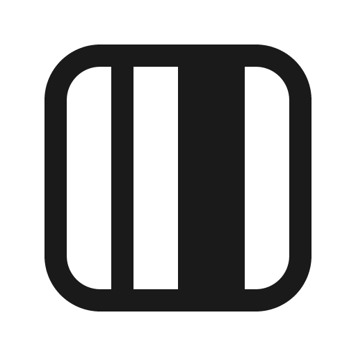 Layout column four focus center right 16 filled icon, filled style, from Fluent UI System Icons