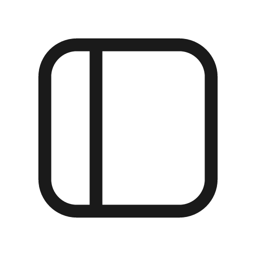Layout column one third left 20 regular icon, solid style, from Fluent UI System Icons