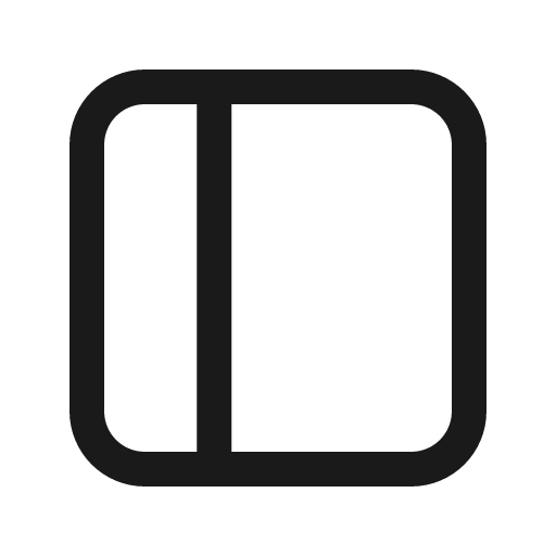 Layout column one third left 24 regular icon, solid style, from Fluent UI System Icons