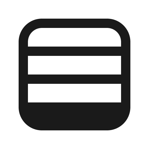 Layout row four focus bottom 16 filled icon, filled style, from Fluent UI System Icons