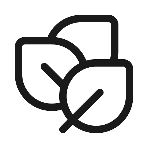Leaf three 20 regular icon, solid style, from Fluent UI System Icons