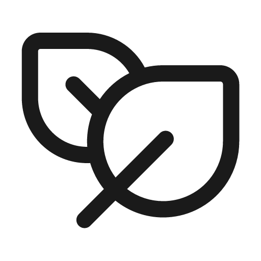 Leaf two 24 regular icon, solid style, from Fluent UI System Icons