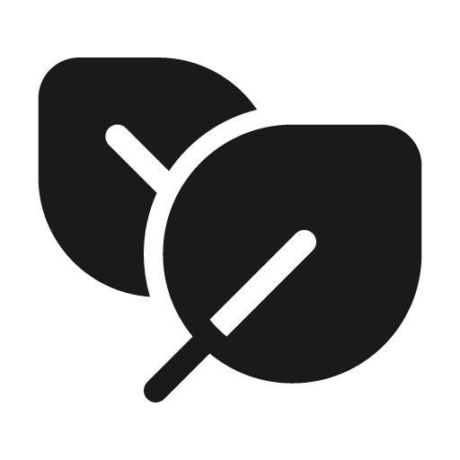 Leaf two 48 filled icon, filled style, from Fluent UI System Icons