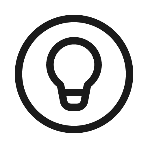 Lightbulb circle 20 regular icon, solid style, from Fluent UI System Icons