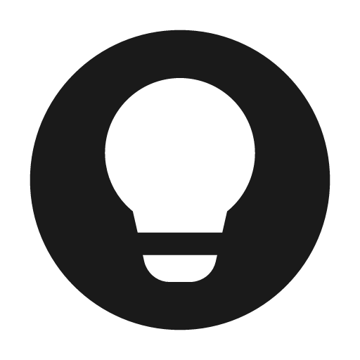 Lightbulb circle 24 filled icon, filled style, from Fluent UI System Icons