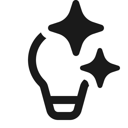 Lightbulb sparkle 16 regular icon, solid style, from Fluent UI System Icons
