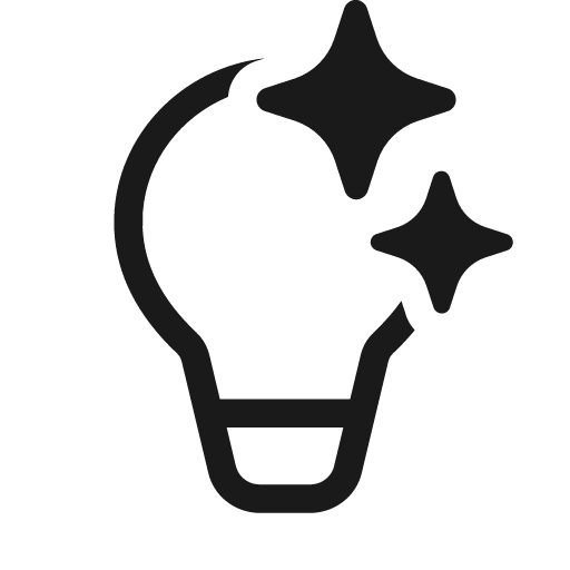 Lightbulb sparkle 20 regular icon, solid style, from Fluent UI System Icons