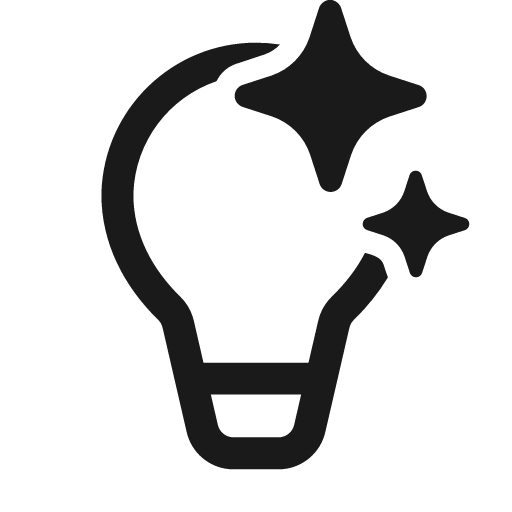 Lightbulb sparkle 24 regular icon, solid style, from Fluent UI System Icons