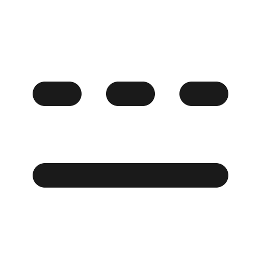Line horizontal 2 dashes solid 16 filled icon, filled style, from Fluent UI System Icons