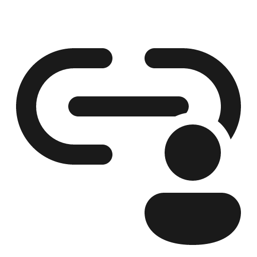 Link person 32 filled icon, filled style, from Fluent UI System Icons