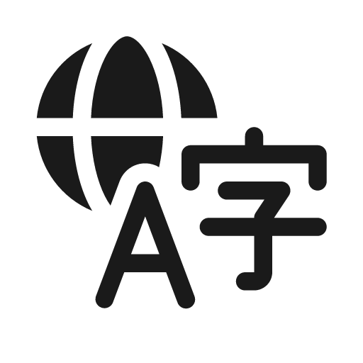 Local language globe 20 filled icon, filled style, from Fluent UI System Icons