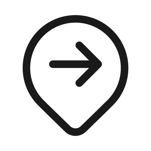 Location arrow right 20 regular icon, solid style, from Fluent UI System Icons