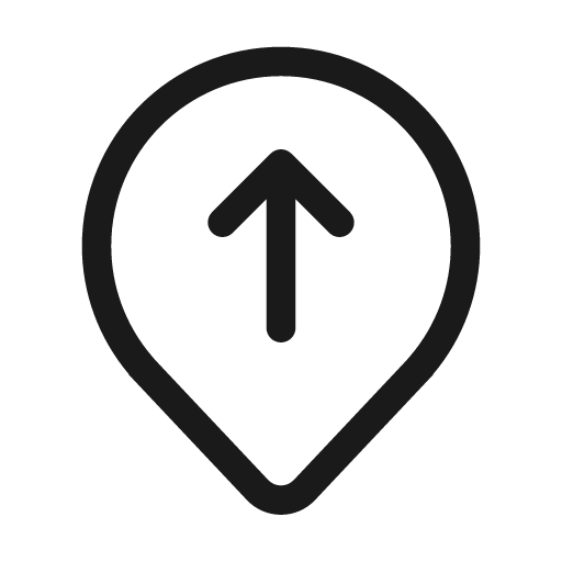Location arrow up 48 regular icon, solid style, from Fluent UI System Icons