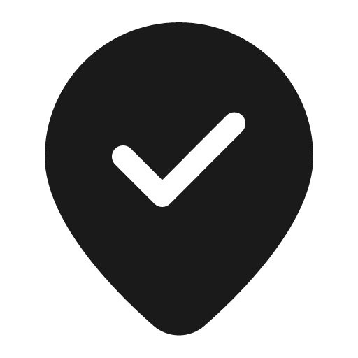 Location checkmark 16 filled icon, filled style, from Fluent UI System Icons